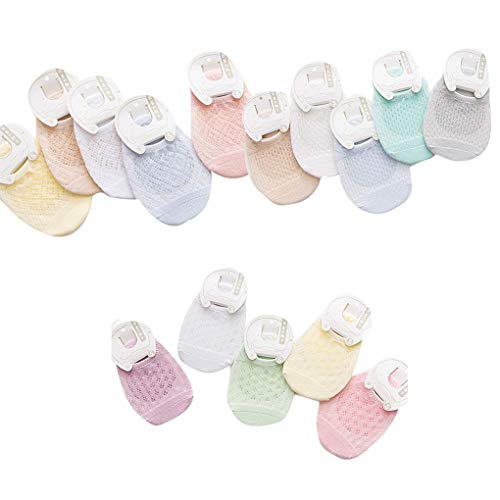 Centens Wuqiong 15 Paare der reinen Farbe Säuglingsbaby-Knöchel-niedrige Strumpf Reine Mädchen Baumwolle Kurze Knöchel-niedrige Nettobreathable Socken Füße Strümpfe tragen