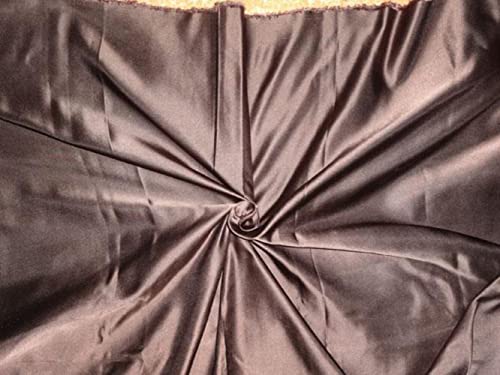 Soies de soie Duchesse marron café 147 cm pour haute couture