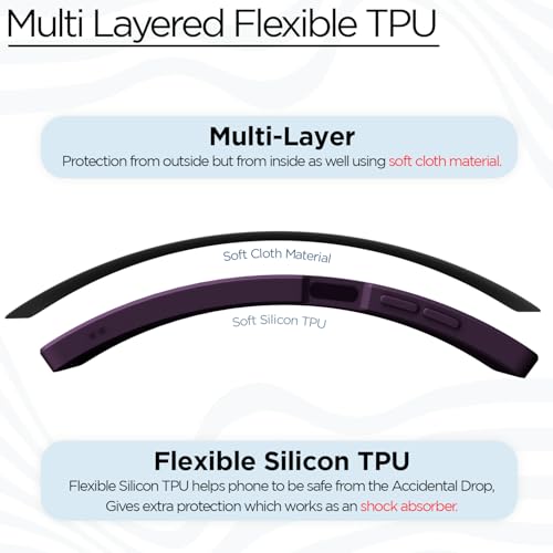Image of Amazon Basics Back Cover for Samsung Galaxy M17 5G / A17 5G / F17 5G | Camera Protection Shockproof Soft Matte Silicone Bumper Case (Purple)