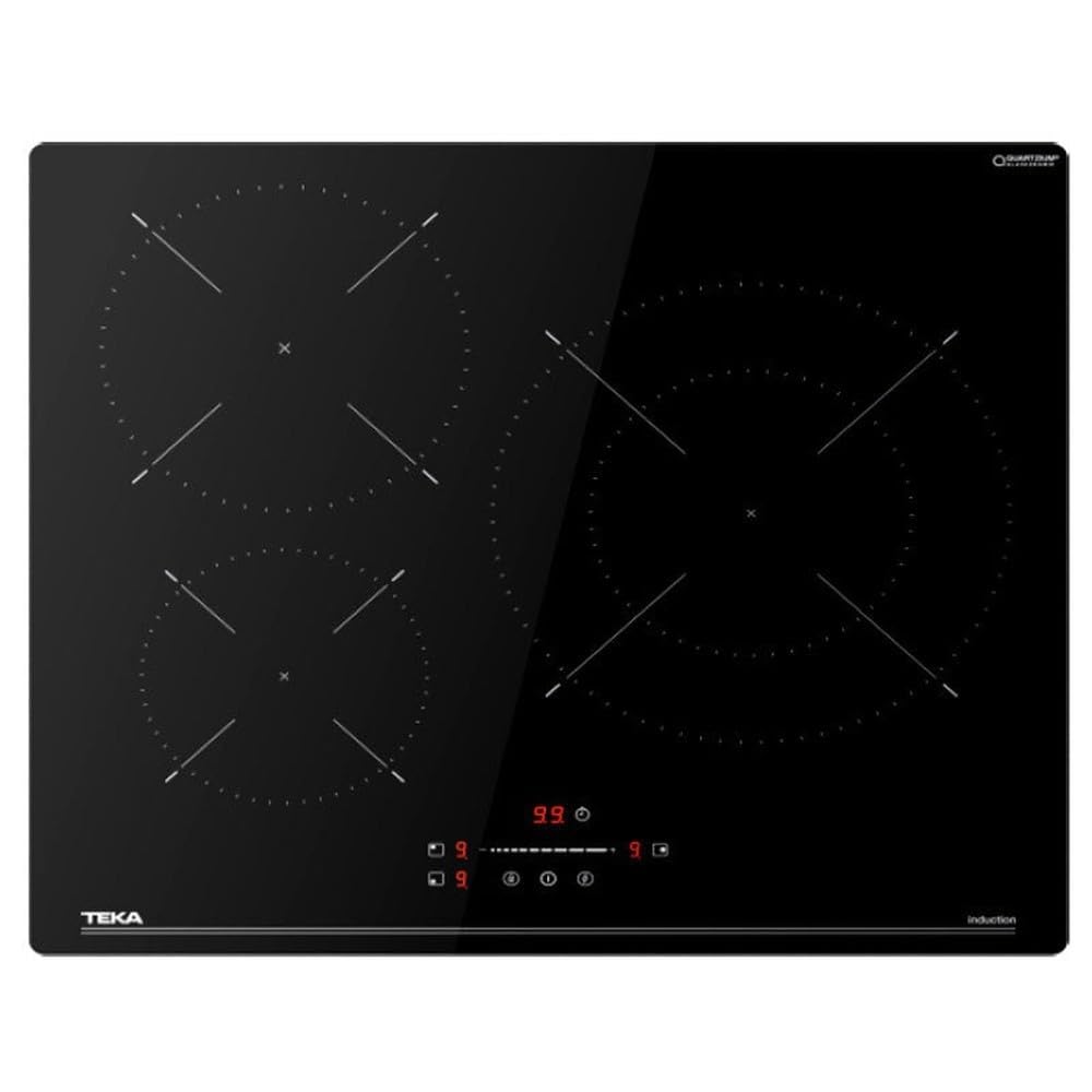 TEKA Placa de Inducción 60 cm, 3 Zonas de Cocinado, Touch Control MonoSlider, Power Plus 7400W, Seguridad con Bloqueo Automático, Modelo IBC 63110 SSM BK