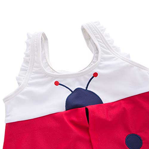 stylesilove Toddler Kids Girl Cute and Fun One-Piece Swimsuit with Hat 2pcs Set Bathing Pool Beach Swimwear3