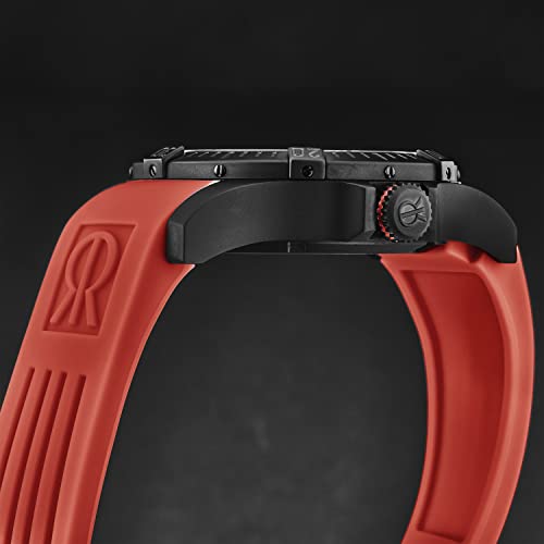 Men's 'Air Speed' Black Dial Red Rubber Strap Automatic Watch 16070.47763