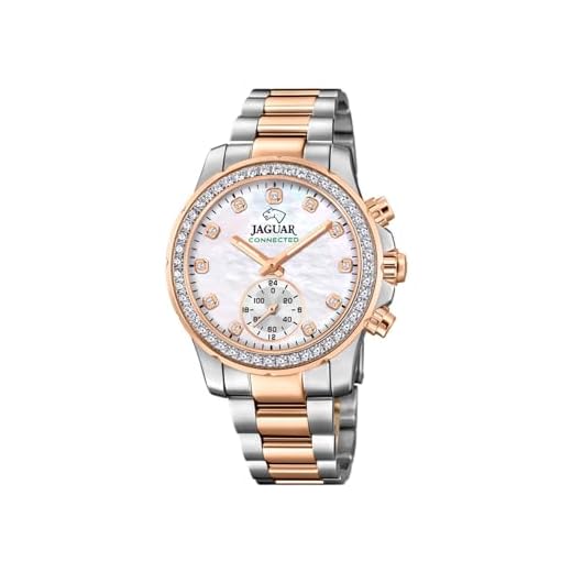 JAGUAR Reloj Mujer J981/1 Connected Lady Caja de Acero Inoxidable 316l Multi Correa de Acero Inoxidable 316l Plateado