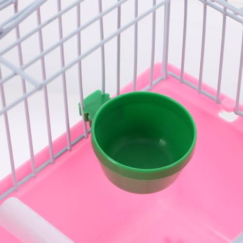 Image of BESPORTBLE Portable Bird Carrier Travel Cage with Perch Food Box Water Dispenser Lightweight Small Bird Cage for Parrots and Lovebirds 9.29X6.57X6.29In