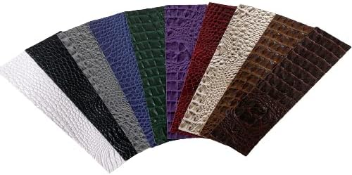 Black Amazon 3D Embossed Gator Faux Leather Vinyl Fabric - Sold by The Yard - 56"