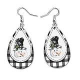 Christmas Winter Dangle Earrings Set | Cute Girls Womens Jewelry Earings | Double Sided Print | Holi