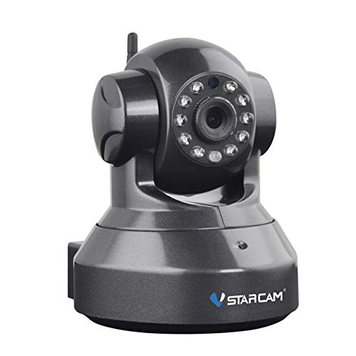 Caméra de Surveillance Sans Fil Vstarcam, Caméra IP WiFi, Caméra Bébé, Caméra Sécurité pour Animal de Compagnie, Vidéo HD, Détection de Mouvement, Vision Nocturne avec Audio Bidirectionnel - Noir