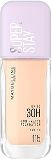 M-aybelline New York Super Stay Lumi Matte Liquid Foundation, 30 HR Long Lasting yet Lightweight, 115, 35ml