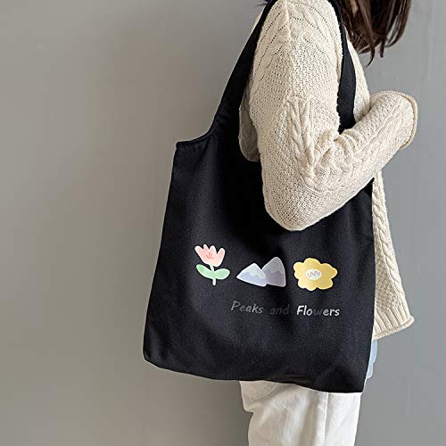 WXXT Sac Tissus,Tote Bag Sac Toile Coton Réutilisable,Écologiquement Sac Fourre-Tout en Tissu de Coton pour Les Femmes d'épicerie épaule Sac à provisions Sacs Tissu Cover