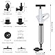 Toilettenkolben, Hochdruck Abflussreiniger Pumpe, Toiletten Pömpel Edelstahl Pumpe mit Barometer und 4 Austauschbaren Köpfen, für Toilette/Waschbecken/Badewanne/Bodenablauf/Küche