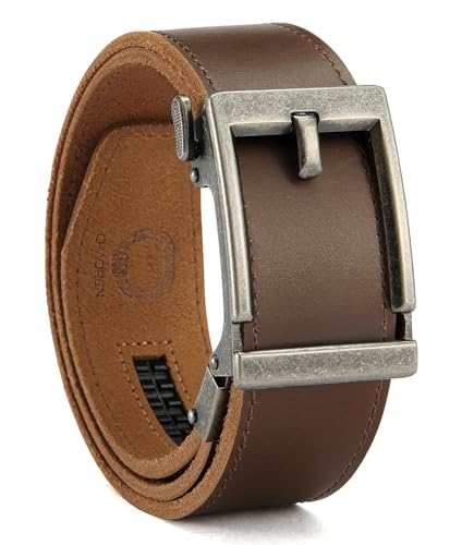 Image of CHAOREN Ratchet Belts for Men - 1.5 inch Mens Belt Genuine Leather for Causual Jeans - Customizable Style, Versatile Fit