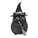 Statuetta Gatto Nero Con Cappello Da Strega Nemesis Now - 13.5 Cm, Resina Dipinta A Mano - Foto 3