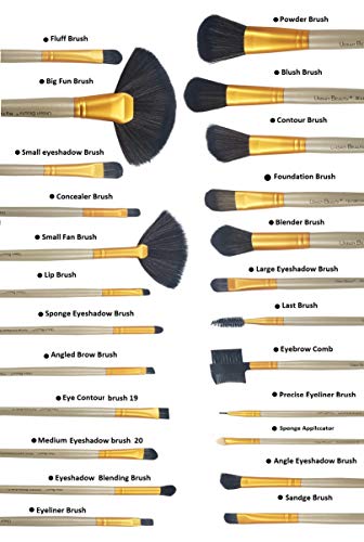 Dream Maker® 24 Piece Makeup Brush Set (Beige)