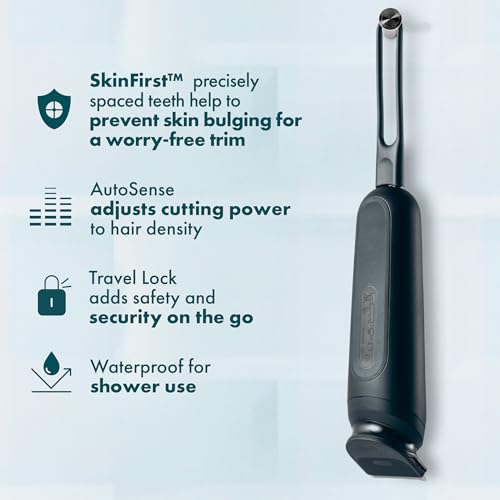Gillette i7 Intimate Men’s Premium Pubic Hair Trimmer, Waterproof LED Body Hair Trimmer for Men, Manscaping Body Groomer
