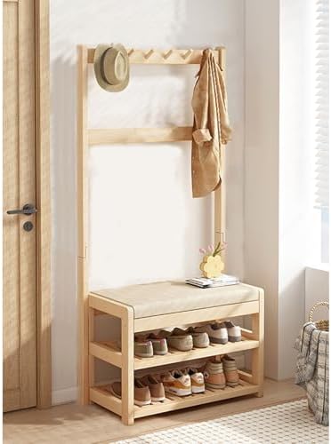 Stylish Hall Tree with Shoe Storage Bench, Multifunctional Entryway Organizer & Coat Rack, Perfect for Living Room, Bedroom, and Closet Organization