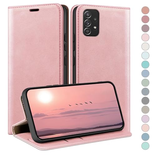 Coque Samsung A53 étui portefeuille cuir contre vol données