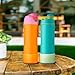 Alwenid 2PCS Silicone Water Bottle Boot for Owala 24 Oz, Anti-Slip Protective Sleeve Bottom Bumper Protector for FreeSip, Twist, and Flip Stainless Steel Water Bottles (Light Green+Orange)
