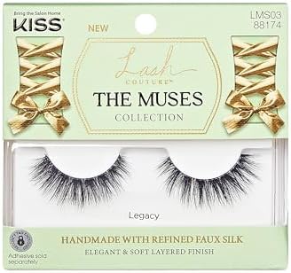 Kiss The Muses, False Eyelashes, 'Legacy', 12mm, Includes 1 Pair, Easy to Apply, Reusable Lash Clusters