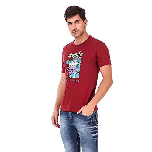 Image of Stories.Label Cotton Printed T-Shirts for Men in Regular Fit and Round Neck