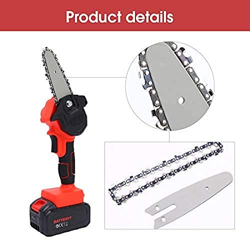 Tragbare Mini-Kettensäge, 4-Zoll-Akku-Elektro-Astsäge Mit 2 Batterien, Elektrische Astschere 24 V / 36 V / 42 V… – Bild 4