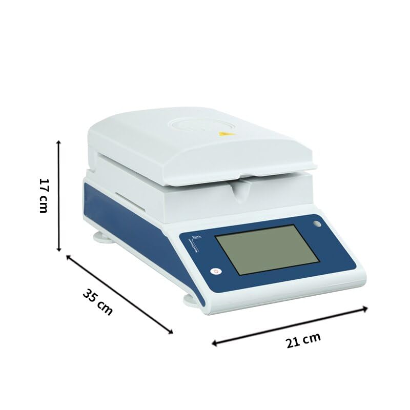 Halogen Moisture Analyzer - LCD Display, 9 Preset Modes, Precise Temperature Control - RS232 Connectivity - Ideal for Quick and Accurate Moisture Measurement in Various Samples