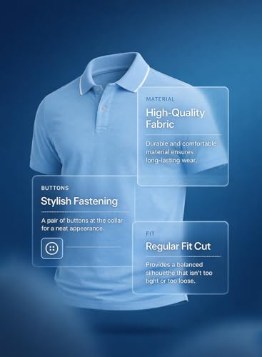 Image of ADRO Mens Polo Tshirt | Airtex Cotton Matty Fabric | Regular Fit | Breathable, Durable & Premium Casual Solid Black Polo T-Shirt for Men