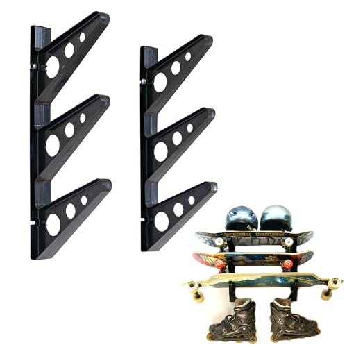 StoreYourBoard ABS Plastic Ski and Snowboard Storage Rack, Black, 20 in