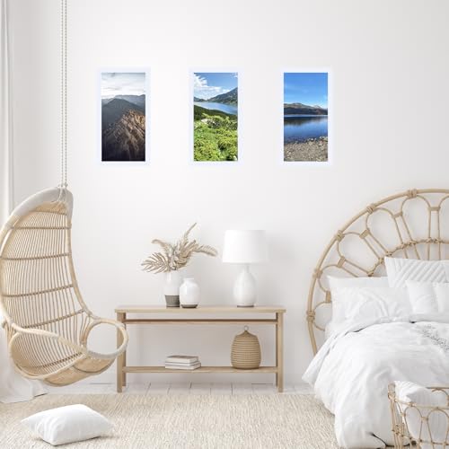 Image of JCJMY 8x17 Picture Frame White for Poster Photo Picture, Horizontal and Vertical Formats for Wall Hanging, 8 x 17 Wall Gallery Poster Photo Frame for 8 by 17 Photos Posters, White
