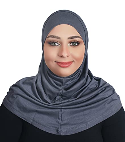 AL AMIRA Cotton Hijab 2 Piece Head Scarf for Women Hood & Tube Cap Set