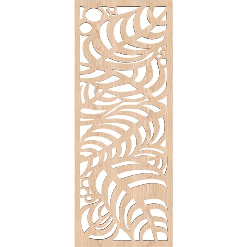 Image of Mills Decorative Pierced Fretwork Wood Wall Panels, 9 3 /8 inchW x 24 3 /8 inchH x 3 /8 inchT, Red Oak