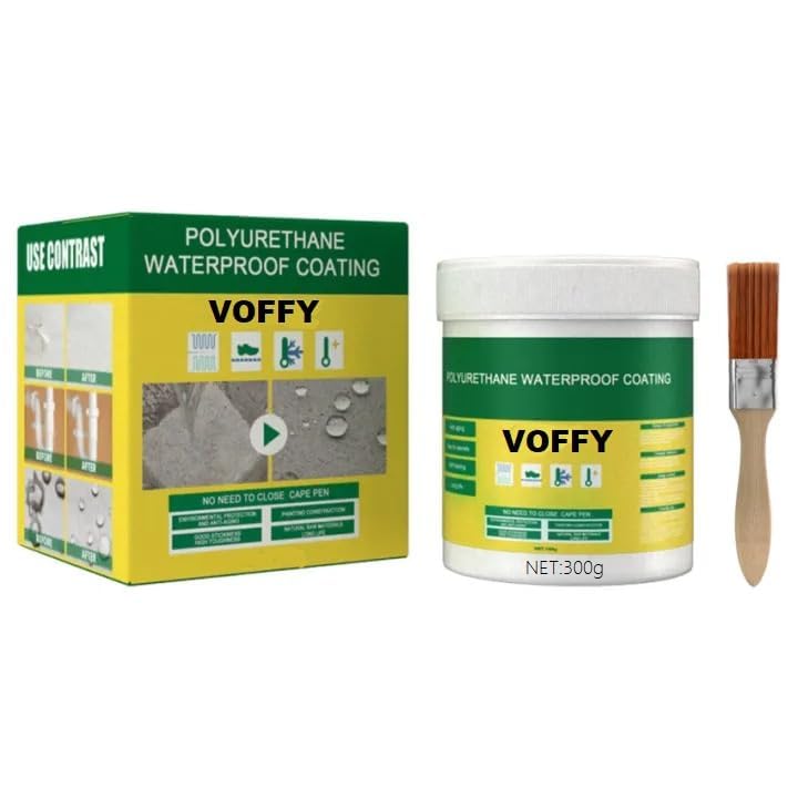 VOFFY Universal Waterproof Transparent Glue Invisible Waterproof Anti-Leakage with Brush, Super Strong Coting Repairing Waterproof Adhesive for Home, Roof, Tile & mildew-proof Kitchen (300 grams) (B097XQRLJK) Amazon Price History, Amazon Price Tracker