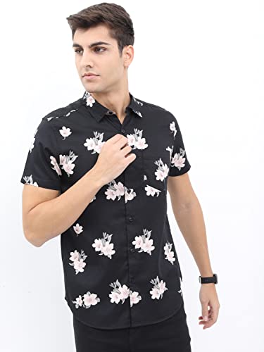 Image of KETCH Men Slim Fit Printed Half Sleeve Shirt