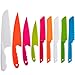 QincLing - Set di 9 coltelli da cucina in plastica, per bambini, in nylon, coltelli da cuoco sicuri per cucinare da forno, frutta, pane, torte, lattuga, coltello da insalata