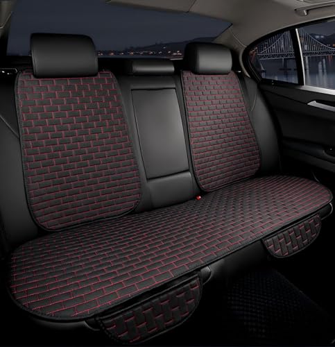 ���l���̃J�[�V�[�g�J�o�[ �̂��߂� Ford C-MAX II 2010-2019,�� ���z�c ���[�|�P�b�g�t��, �l�G�ėp ���l�����f�� �ԗp�V�[�g�J�o�[ ����~�� ���K, ��t�ȒP �ϖ�,A/BlackRed-1set rear [���s�A���i]