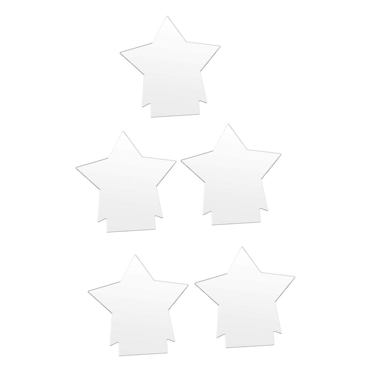 STOBOK 5PCS Durable Acrylic Lamp for DIY Lighting Projects Stylish Star Design Easy to Clean for Creative Home Decor