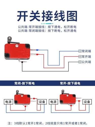 Microinterruptor de límite KW7-0 de plata con alta conductividad y larga vida útil 4