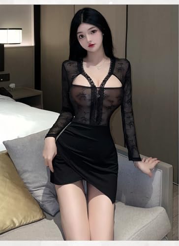 Descubre la mejor manicura y pedicura de LugoPulsa aqui 👈🏼 y pide cita GRAYDREAM-Conjunto-De-Camison-De-Tentacion-Uniforme-De-Pasion-Transparente-De-Encaje-Sexy-De-Lenceria-Sexy-para-Mujer