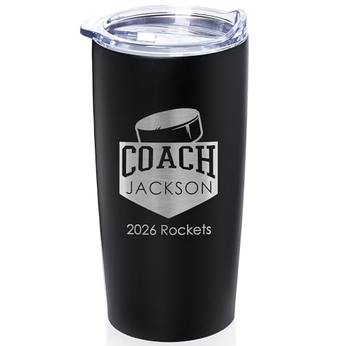 Lifetime Creations Personalized Hockey Coach Tumbler: Custom Hockey Coach Gift,
