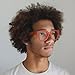 LONDON MOLE® Vegas fashion glasses | Zero's with clear lenses | Cool oversized square/rectangular/trapezoidal shaped frames | Men’s Women’s Unisex | Spring hinges