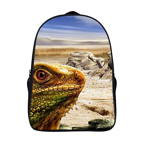 Sac à dos de loisirs iguane 3D - Transportez vos affaires de travail sans fatigue