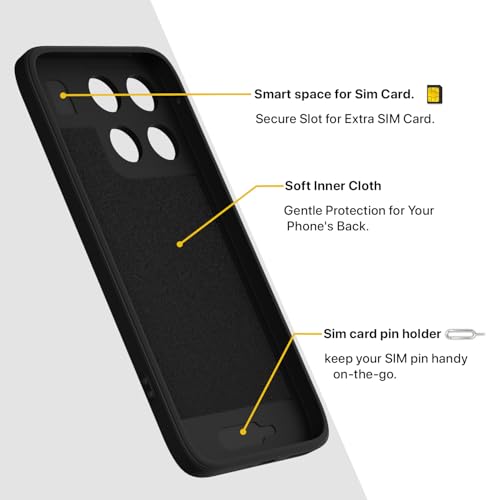 Image of Outlouders Back Cover for Motorola Moto Edge 70 Fusion 5G Soft Matte Silicone Cover with Slim Fit | Mag-Safe Logo (Not Mag-Safe Compatible) | Shockproof | Camera Protection Bumper Case (Black)
