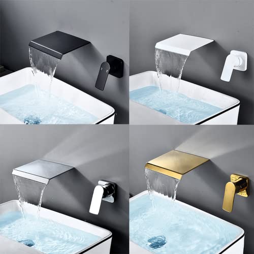 Robinet de salle de bain cascade mural d'exception pour vasque chic