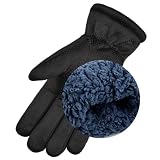 Mzshne Warme Winterhandschuhe für Herren Isolierte, Winddichte Thermo-Fäustlinge zum Skifahren und Wandern