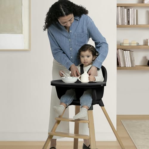 Image of Delta Children - babyGap Otto 3-in-1 High Chair - High Chair Converts to Toddler Dinning Chair and Booster Seat - Dishwasher Safe Meal Tray - FSC-Certified Wood, Black