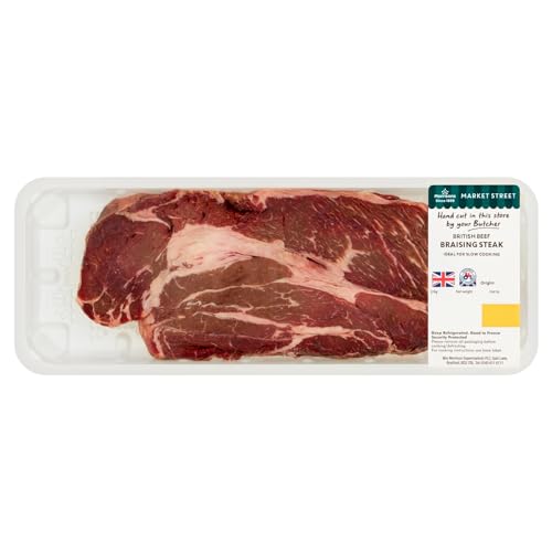 Morrisons Market Street Butchers British Beef Braising Steak (0.2kg - 1kg typically 0.6kg)