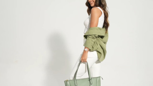 Bolso Tote de cuero para mujer 16L gran capacidad miniatura 7
