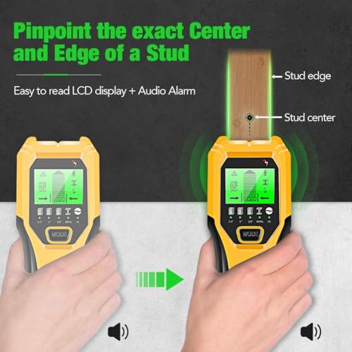 Stud Finder Wall Scanner 5 in 1 Multifunctional Upgraded Smart Wall Scanner, Stud Sensor Beam Detector with Battery for Wood Metal and AC Wire Detection, Comes with HD LCD Display and Audio Alarm - Thumbnail 6