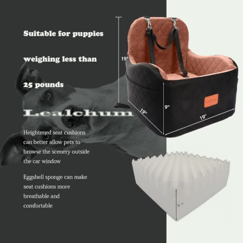 Lealchum Dog Booster Car Seat with 3 Straps