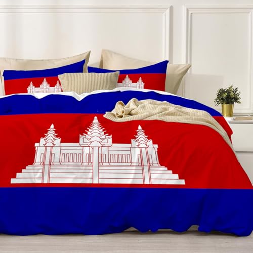 Housse de couette Cambodge 240x260 au design patriotique