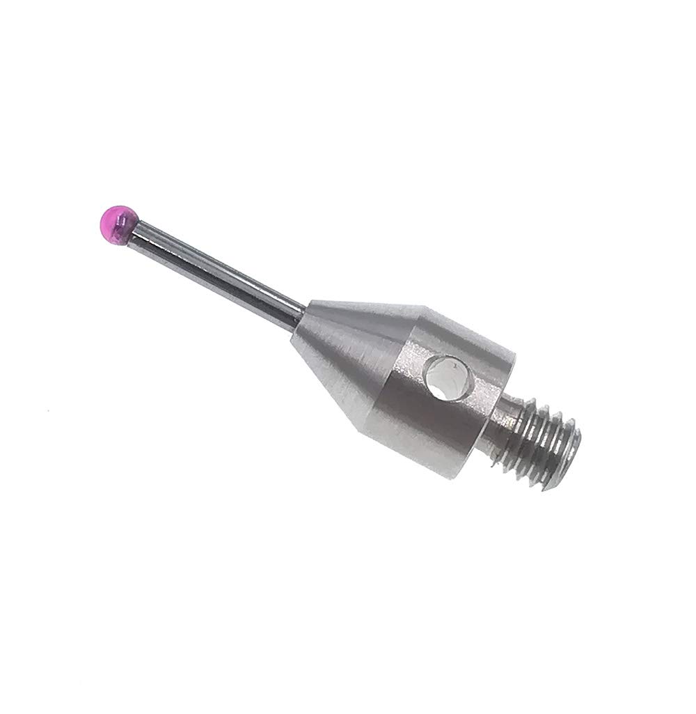 Inserti per pulsante per pulsante di misurazione tattile, filettatura M4, sfera di rubino Ø 2 mm, codolo in metallo duro, lunghezza 20 mm A-5003-2932.